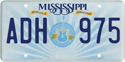 MS license plate ADH975