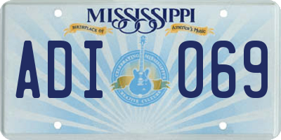 MS license plate ADI069
