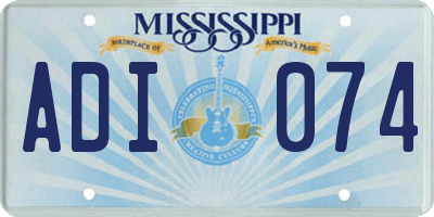 MS license plate ADI074