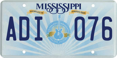 MS license plate ADI076