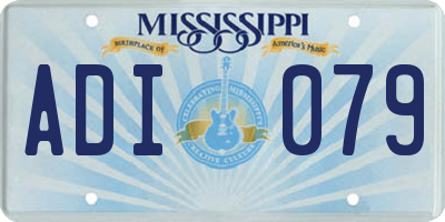 MS license plate ADI079