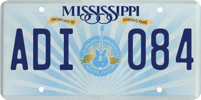 MS license plate ADI084
