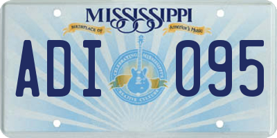 MS license plate ADI095