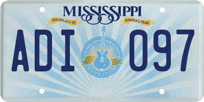 MS license plate ADI097