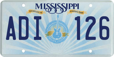 MS license plate ADI126