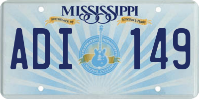 MS license plate ADI149
