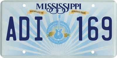 MS license plate ADI169