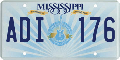 MS license plate ADI176