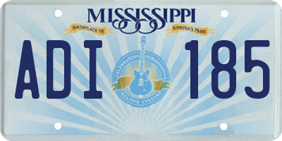 MS license plate ADI185