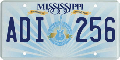 MS license plate ADI256