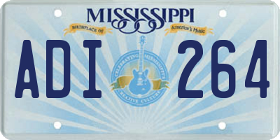 MS license plate ADI264