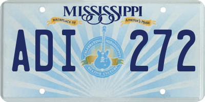 MS license plate ADI272