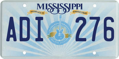 MS license plate ADI276