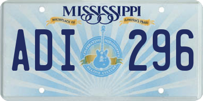 MS license plate ADI296