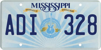 MS license plate ADI328