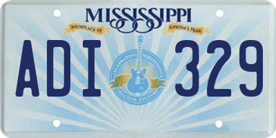 MS license plate ADI329