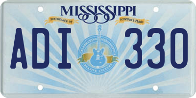 MS license plate ADI330