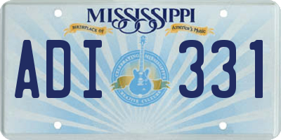 MS license plate ADI331