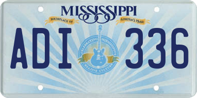 MS license plate ADI336