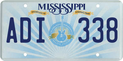 MS license plate ADI338