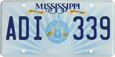 MS license plate ADI339