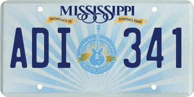 MS license plate ADI341