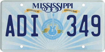 MS license plate ADI349
