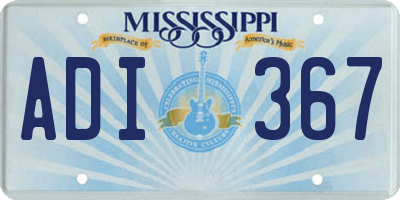 MS license plate ADI367