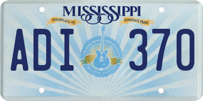 MS license plate ADI370