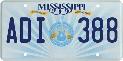 MS license plate ADI388