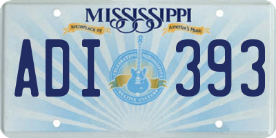 MS license plate ADI393