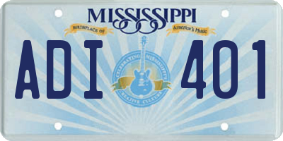 MS license plate ADI401