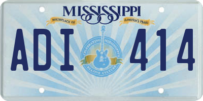 MS license plate ADI414