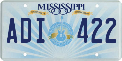 MS license plate ADI422