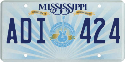 MS license plate ADI424