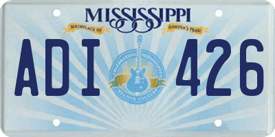 MS license plate ADI426