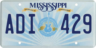 MS license plate ADI429