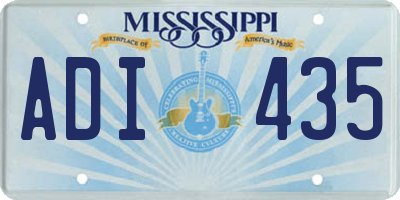 MS license plate ADI435