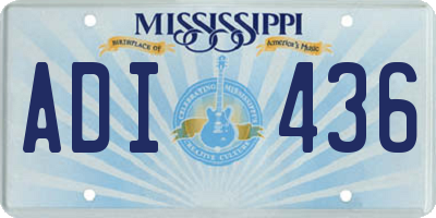 MS license plate ADI436