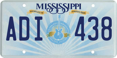 MS license plate ADI438