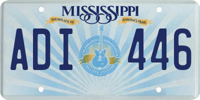 MS license plate ADI446