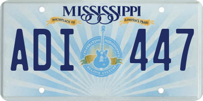 MS license plate ADI447