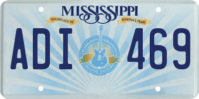 MS license plate ADI469