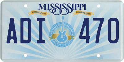 MS license plate ADI470