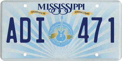MS license plate ADI471