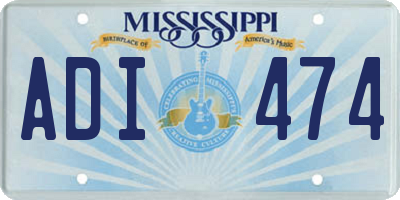 MS license plate ADI474