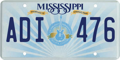 MS license plate ADI476