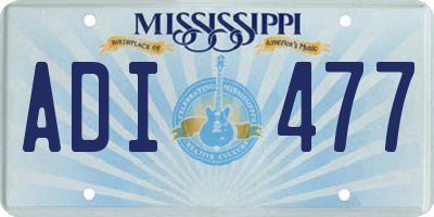 MS license plate ADI477