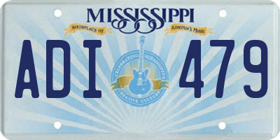 MS license plate ADI479