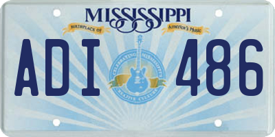 MS license plate ADI486